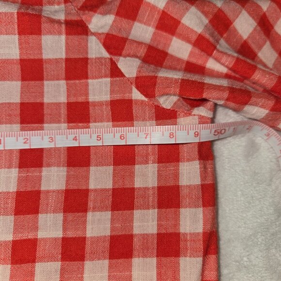 J.Crew Women’s Red Gingham Button Down Shirt Size S Long Sleeve Lightweight - Picture 11 of 11